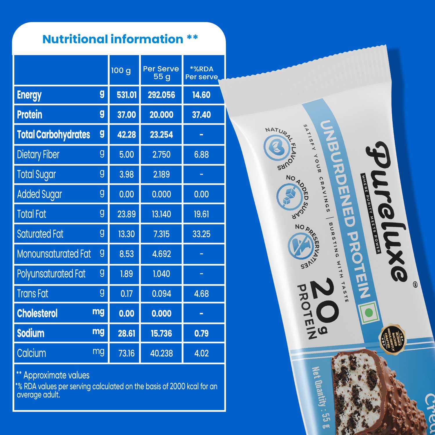 Cookies & Cream Protein Bar – Pack of 6