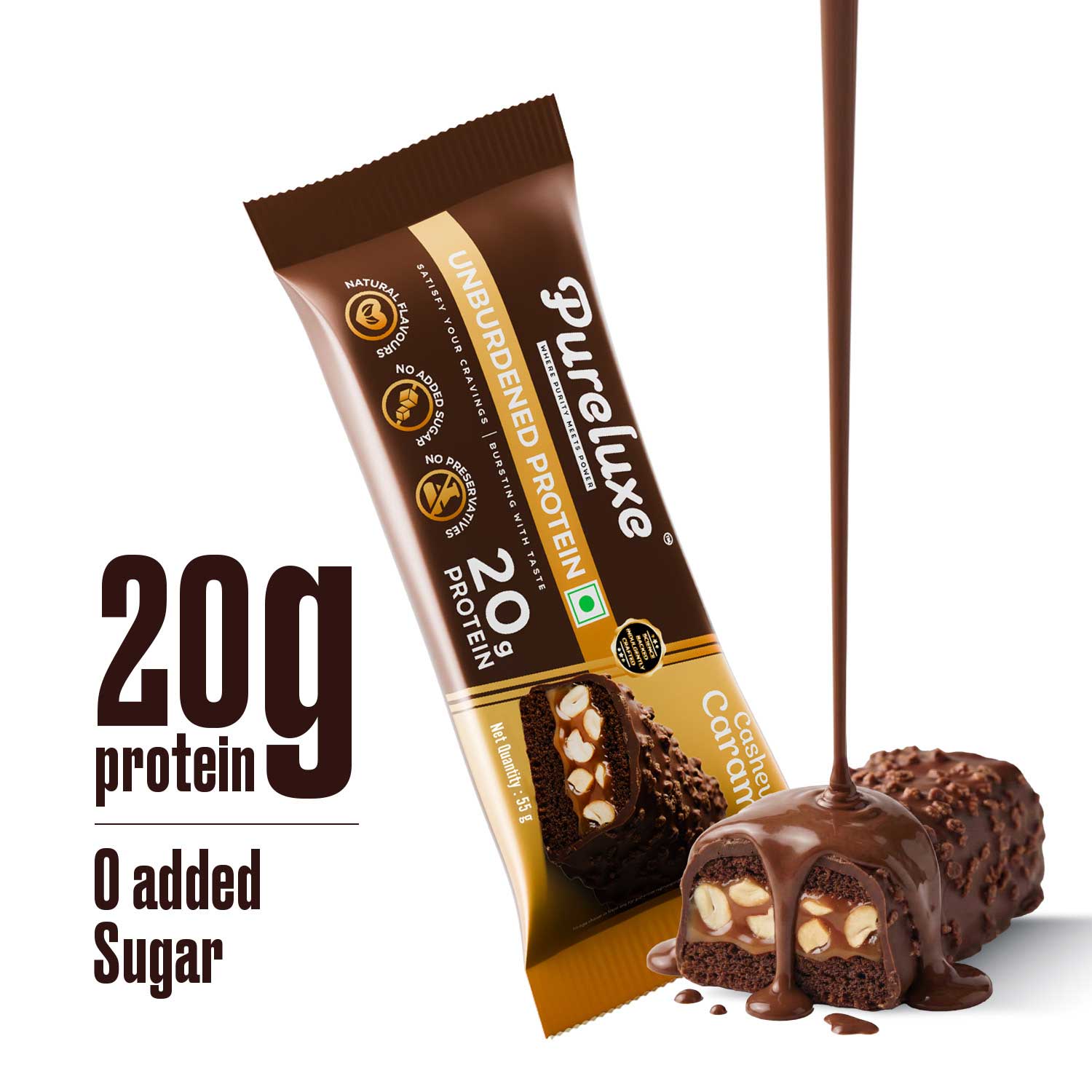 Caramel & Cashew Protein Bar – Pack of 6