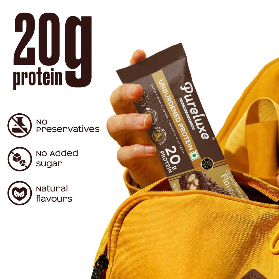 Caramel & Cashew Protein Bar – Pack of 6