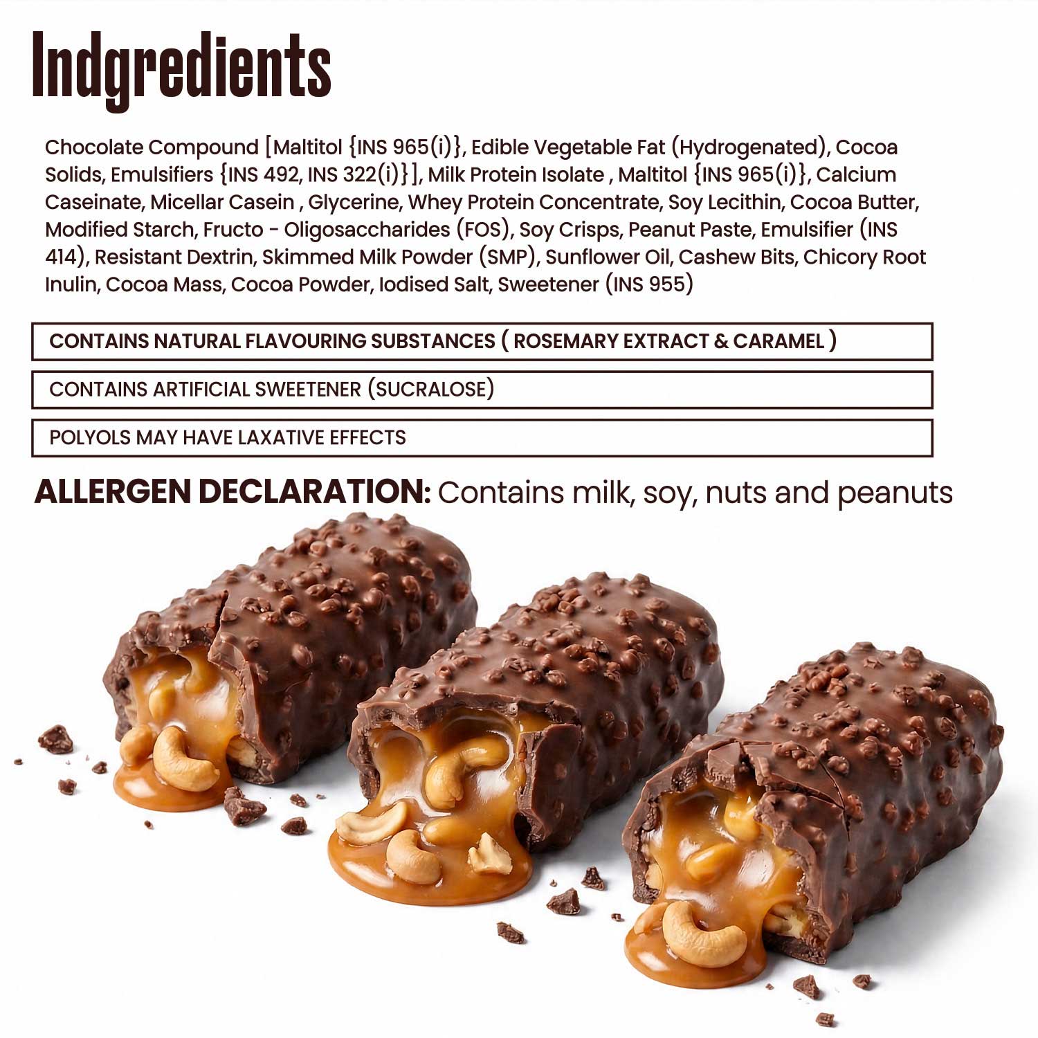 Caramel & Cashew Protein Bar – Pack of 6