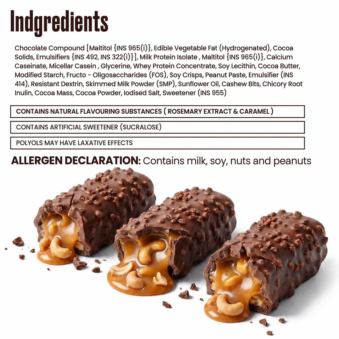 Caramel & Cashew Protein Bar – Pack of 6