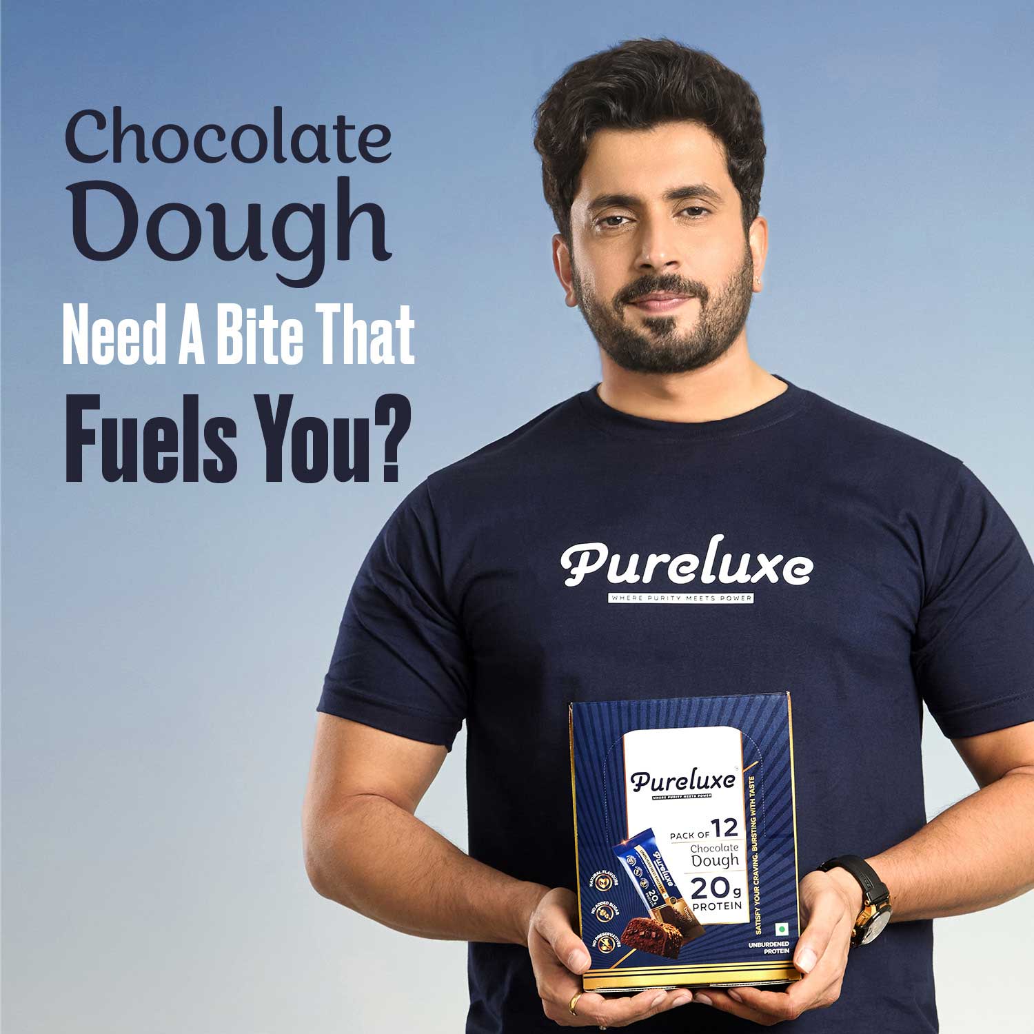 Chocolate Dough Protein Bar – Pack of 12