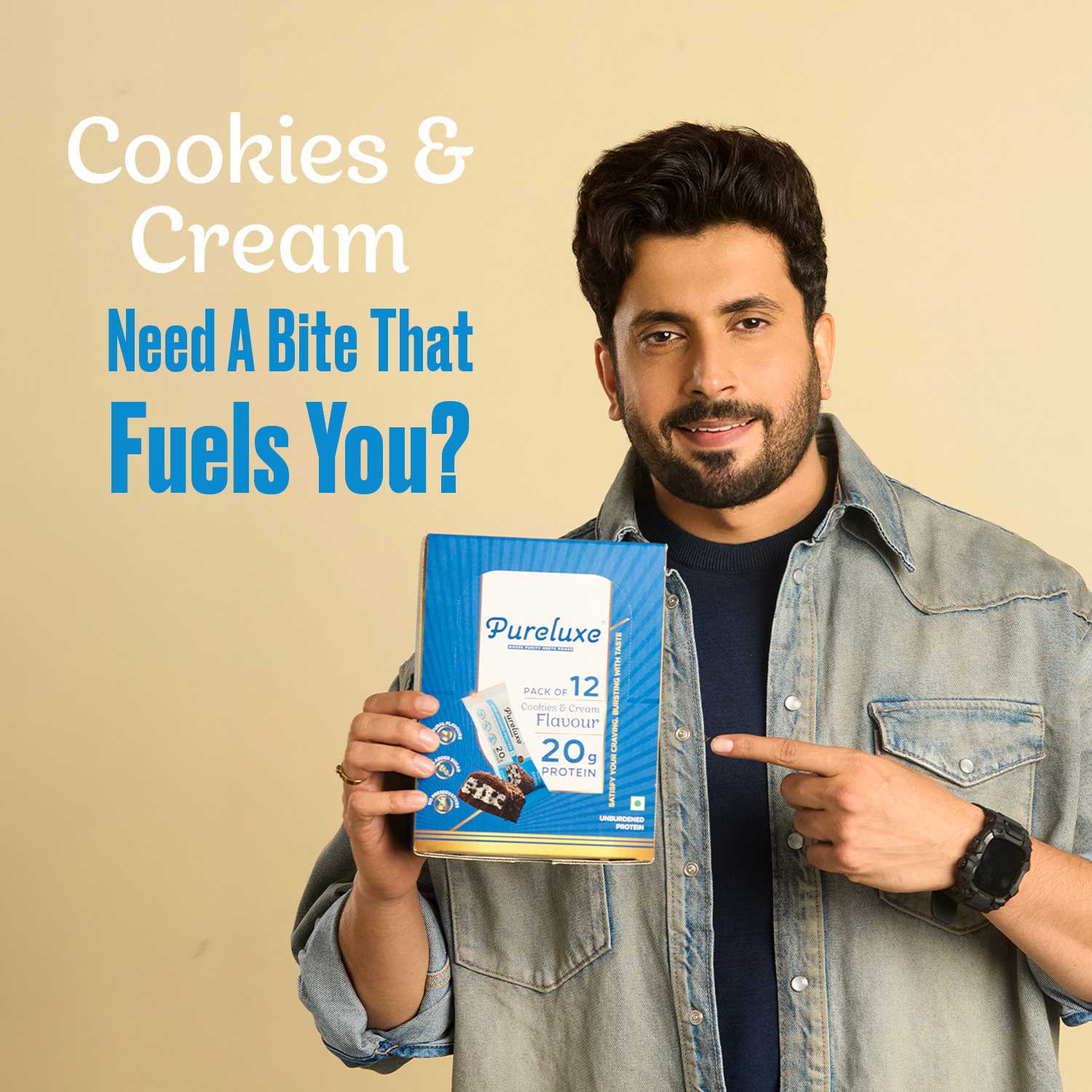 Cookies & Cream Protein Bar – Pack of 12